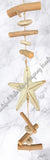 Beachy Hamptons Driftwood Wood dangler, starfish approx 12cm x 83 cm #0069