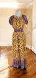 Peasant/Boho  2 piece outfit, long pants, with side slits approx 23cm long pants bottoms to suit to size 14 #6