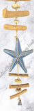 Beachy Hamptons Driftwood Wood dangler, starfish approx 12cm x 100cm #0067