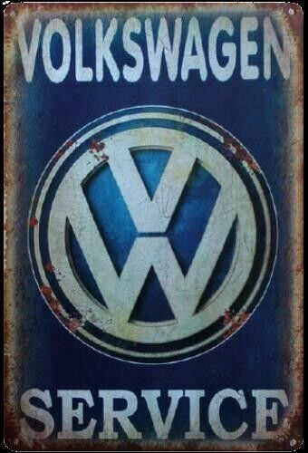 Decorative Volkwagen service  Retro plate,  approx 30cm x 20cm #0404