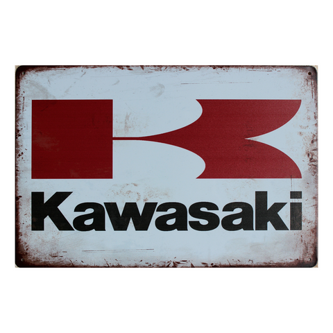 Decorative Kawasaki Retro plate,  approx 30cm x 20cm #0498