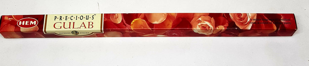 INCENSE, HEM brand, GULAB RED ROSE STICKS 8 sticks SQUARE