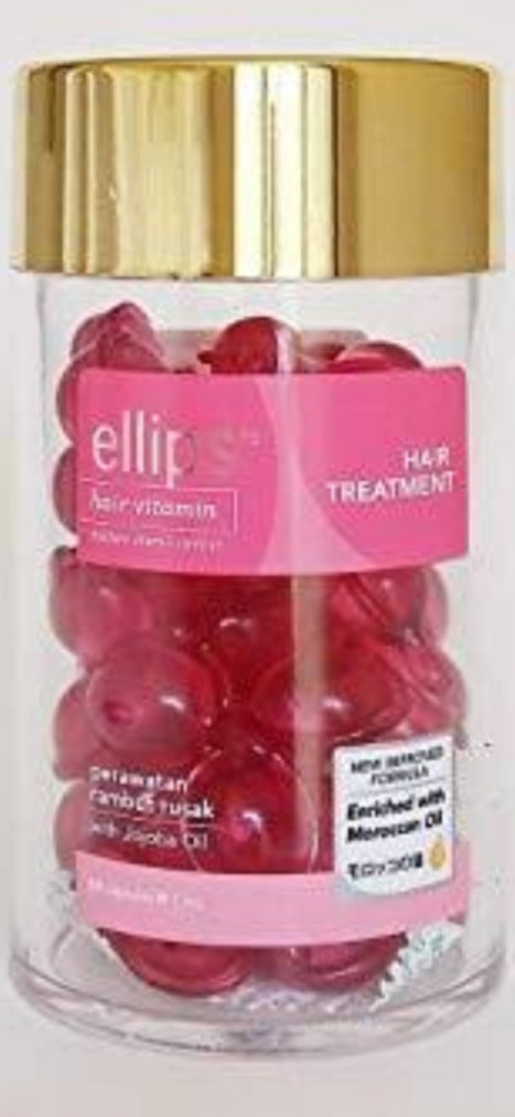 Ellips jar of 50 PINK capsules of hair oil