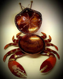Mosquito coil holder crab burgundy with lines