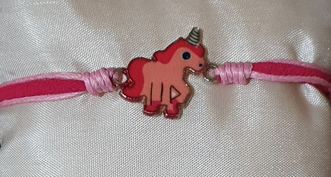 Friendship bracelets unicorn hot/light pink band