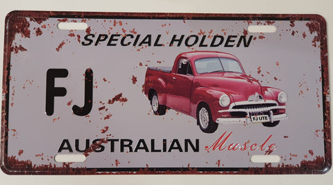 Car decorative plate, HOLDEN SPECIAL FJ approx 30cm x 15cm