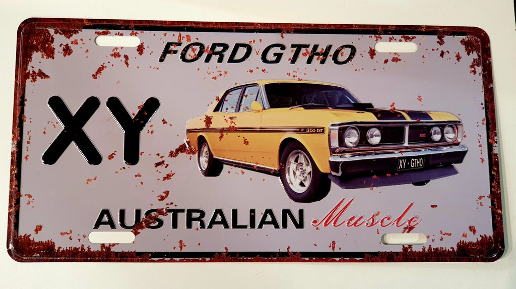 Car decorative plate, FORD GTHO XY approx 30cm x 15cm #0327