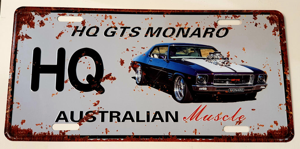 Car decorative plate, HQ GTS MONARO  approx 30cm x 15cm