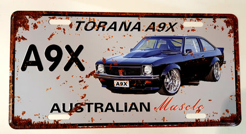 Car decorative plate, TORANA A9X approx 30cm x 15cm #0314