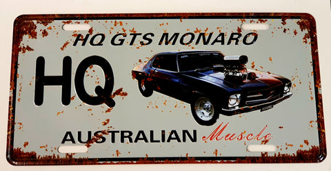 Car decorative plate, GTS MONARO HQ approx 30cm x 15cm #0308