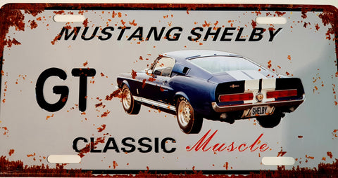 Car decorative plate, FORD MUSTANG SHELBY approx 30cm x 15cm #0306