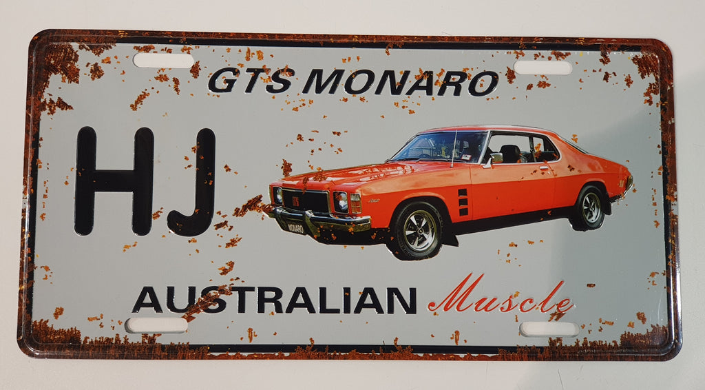 Car decorative plate, GTS MONARO HJ approx 30cm x 15cm #0313