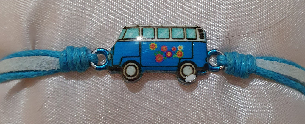 Friendship bracelets volkswagen combi blue band