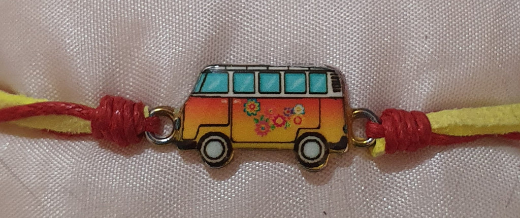 Friendship bracelets volkswagen combi  red/yellow band