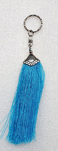 keyring/bag clip or charm light blue approx 16 cm long.