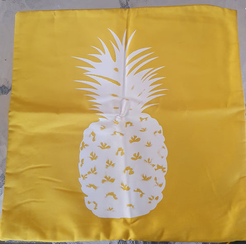 Cushion cover, yellow pineapple approx 40 cm x 40 cm #9