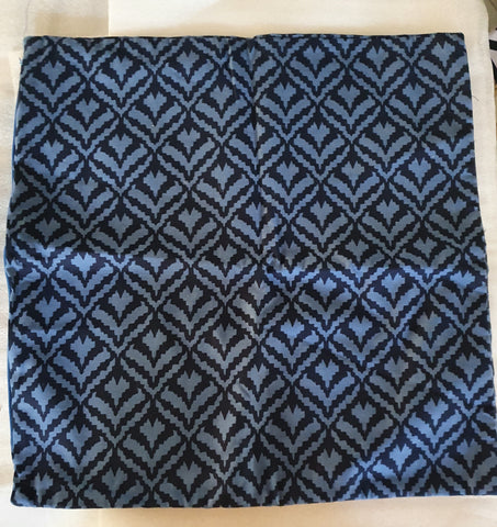 Cushion cover, Geometric blues approx 44 cm x 44 cm #39