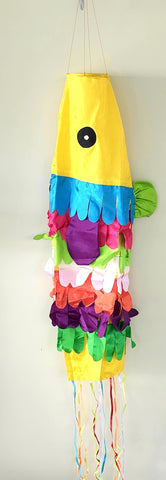 Windsock, fish Flag, XXL approx 94cm body length, approx 144cm head to end ribbons (#A)