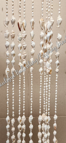 Seashell hangers 20 single strands  shell section is approx 160 cm long