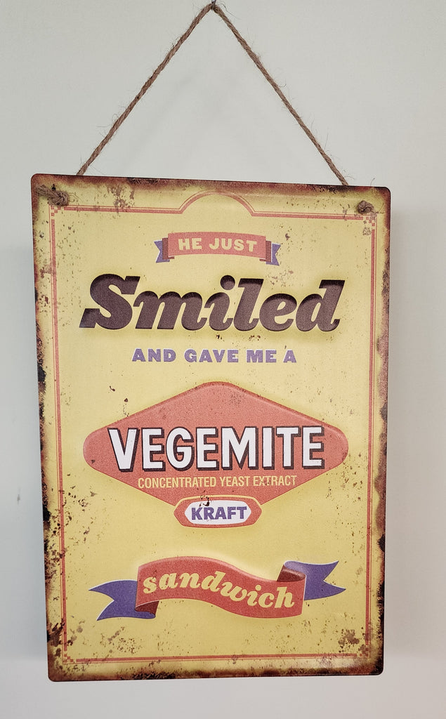 Retro decorative plate embossed VEGEMITE approx 25 x 35 cm #0502