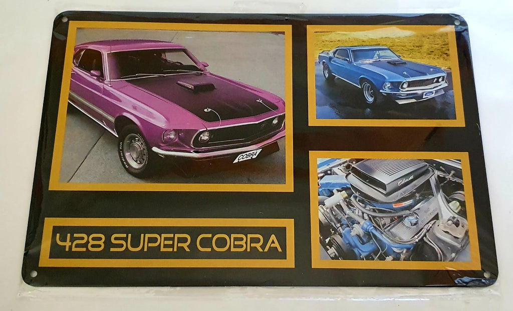 Car decorative plate, 428 SUPER COBRA approx 30cm x 20cm #0352