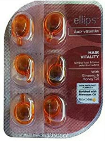Ellips sheet of 6 capsules  of hair oil BROWN buy 20 get 23 free BULK Buy