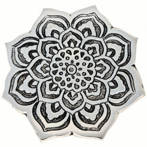 Mandala Lotus Aluminium Incense Holder 11cm