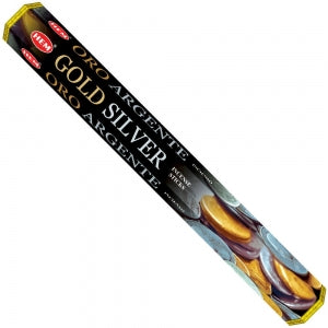 HEM Brand Incense Sticks GOLD SILVER RAIN 20 sticks per pack Hexagonal
