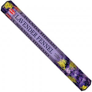 INCENSE, HEM brand, incense sticks LAVENDER FENNEL 20 sticks per pack Hexagonal
