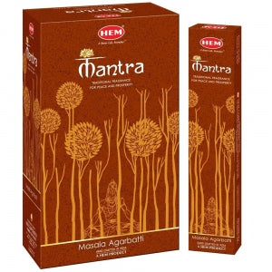HEM Brand Incense Sticks MANTRA  Rectangle 15g