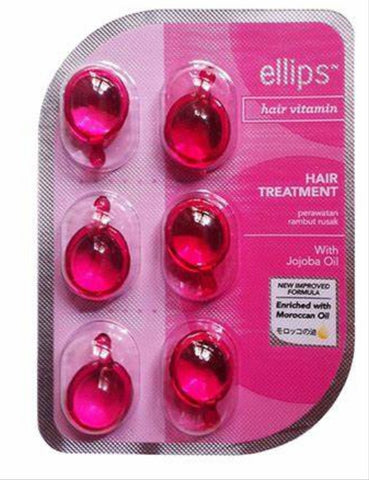 BULK BUY Ellips sheet  6 capsules  of hair oil PINK, buy 20 receive 23