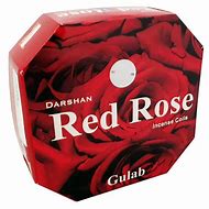 24 hour Darshan brand RED ROSE incense coils