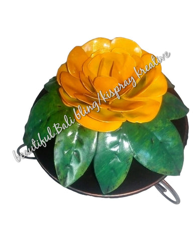 Mosquito coil holder rose, yellow