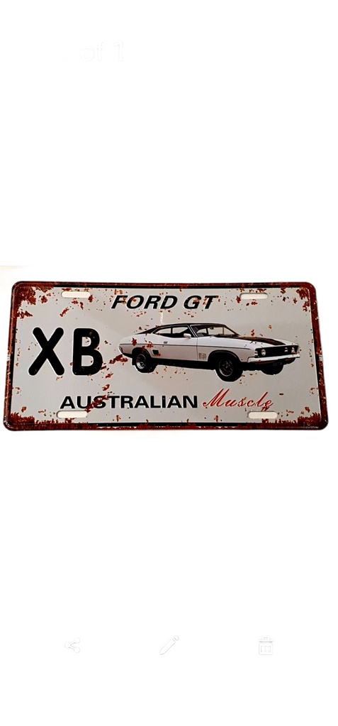 Car decorative plate, FORD GT XB approx 30cm x 15cm #0328