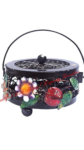Mosquito coil holder flower basket