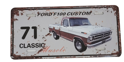 Magnet, FORD, Ford F100 Custom 71 12 x 6 cm approx (red & white)