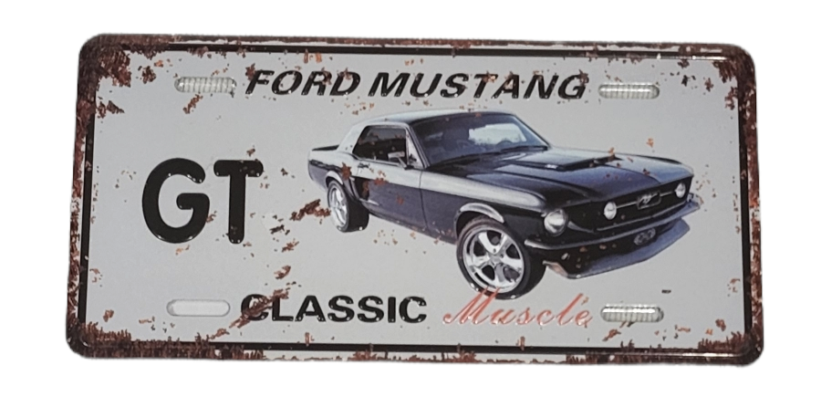 Magnet, FORD, Ford Mustang GT 12 x 6 cm approx (black) #0682