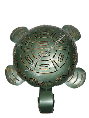 Mosquito coil holders turtle metallic soft green