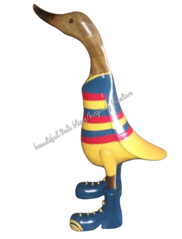 Duck, wooden, Adelaide Football Club CROWS football colours 🦆