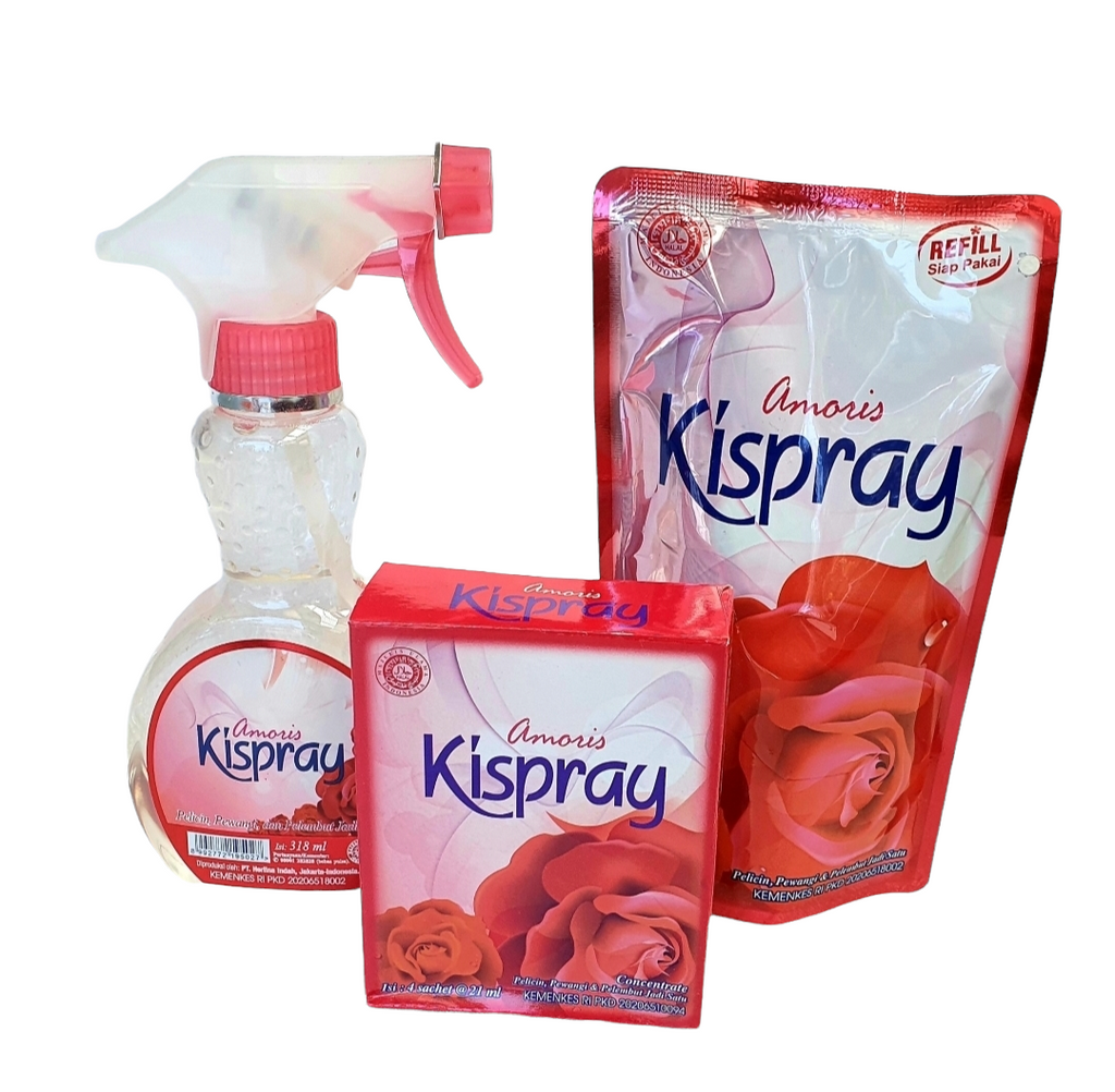 Kispray Pink collection!  1 x 280ml premixed sachet, 1 x box sachets concentrate and 1 x bottle premixed. ALL PINK