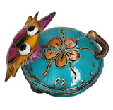 Mosquito coil holder cat aqua  body  #4004