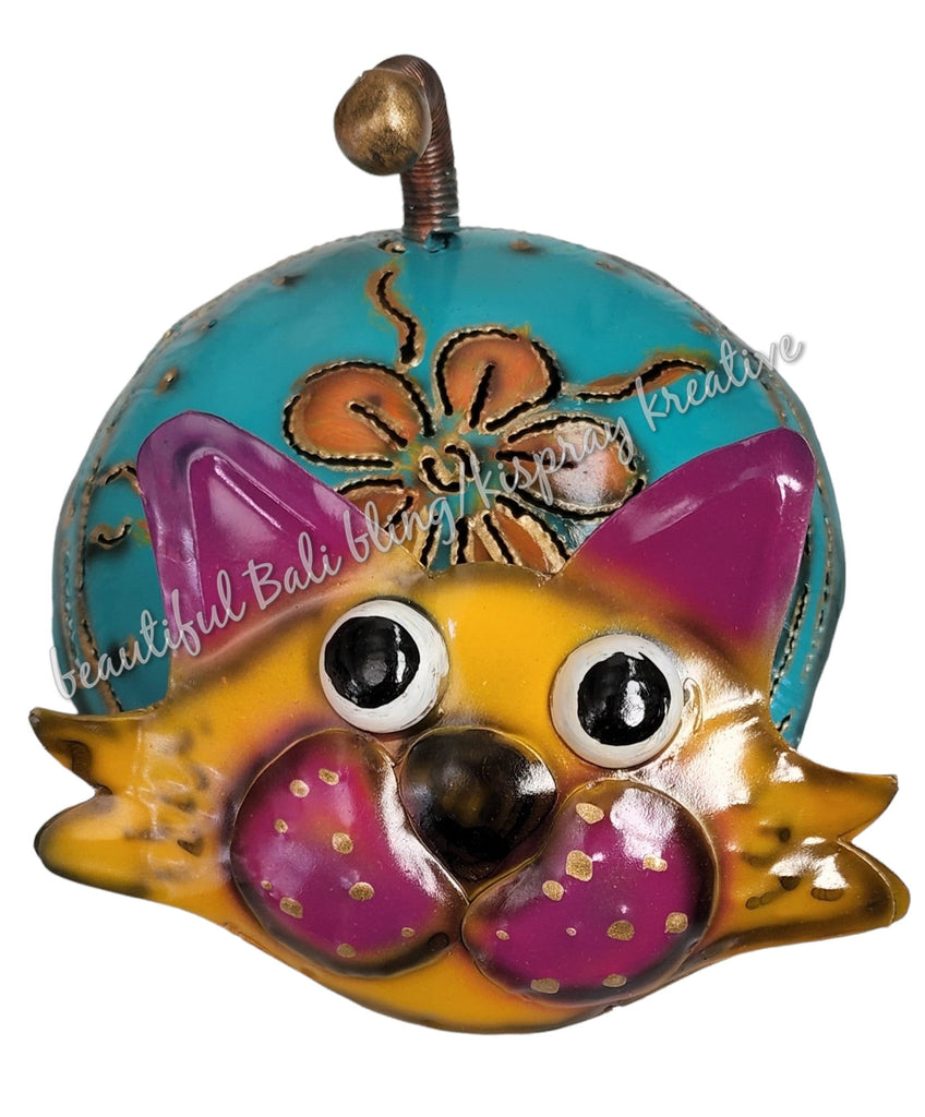 Mosquito coil holder cat aqua  body  #4004