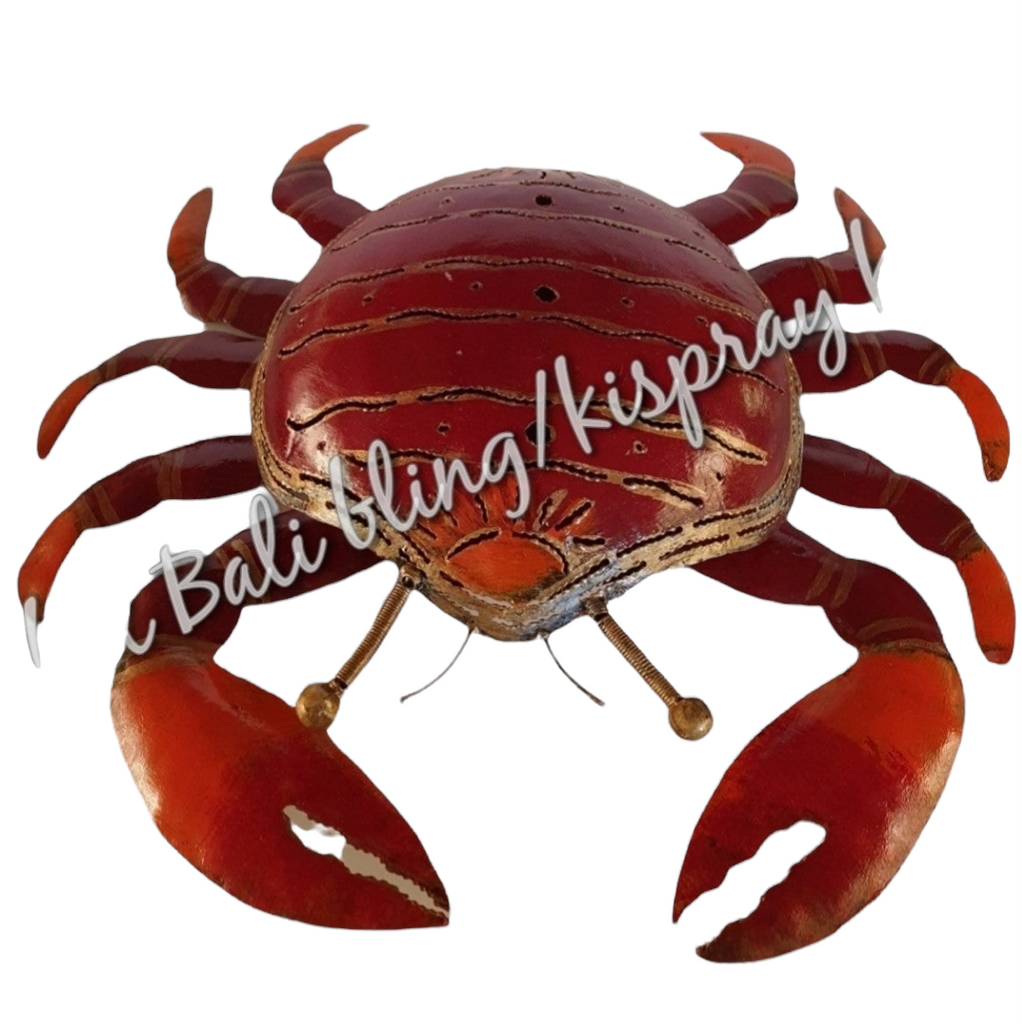 Mosquito coil holder crab burgundy with lines