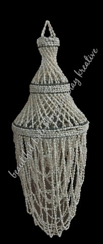 Shell hanging Chandelier approx 80cm x 28cm. NO ELECTRICAL COMPONENTS (#8)