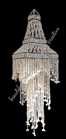 Shell hanging Chandelier approx 80cm x 28 cm. NO ELECTRICAL COMPONENTS (#2)