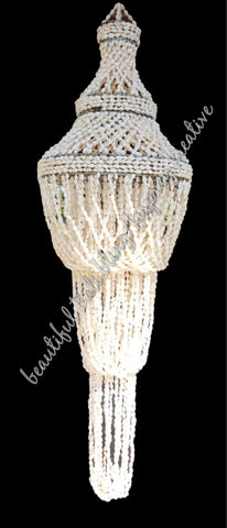 Shell hanging Chandelier approx 90 cm x 27 cm x cm. NO ELECTRICAL COMPONENTS (#3)