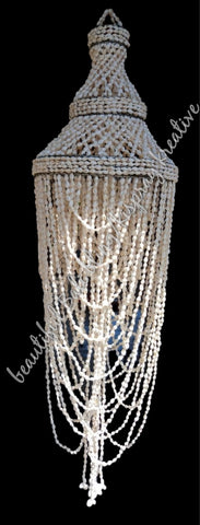 Shell hanging Chandelier approx 95 cm x 28 cm. NO ELECTRICAL COMPONENTS (#4)