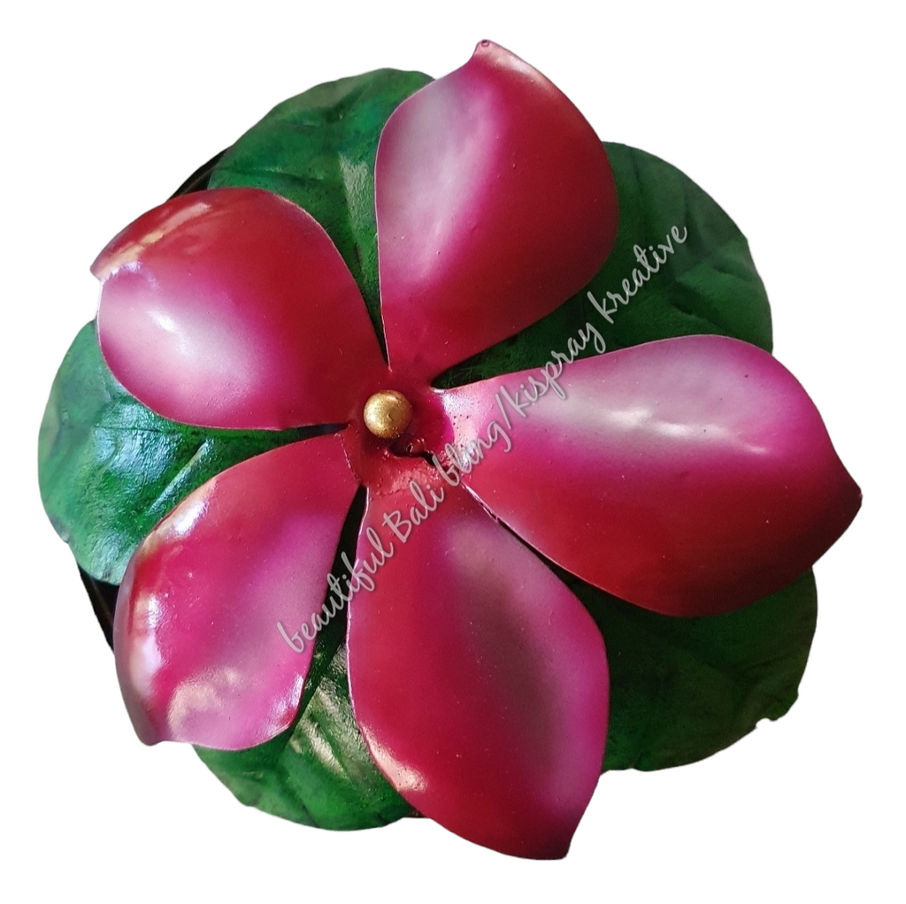 Mosquito coil holder frangipani  flower darker pink