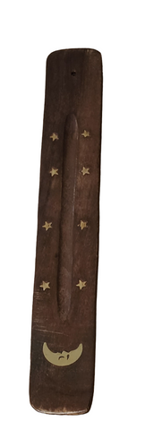 Incense holder, wooden, moon