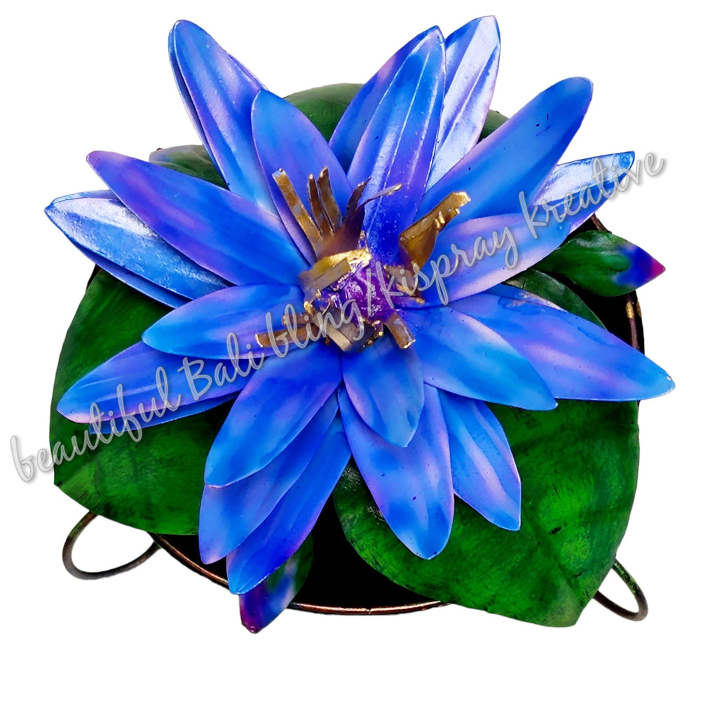 Mosquito coil holder, lotus blue